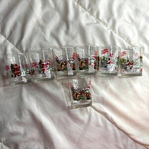 Vintage Christmas shot cup Santa‎ Claus party